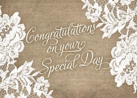 Rustic Wedding Congrats Card