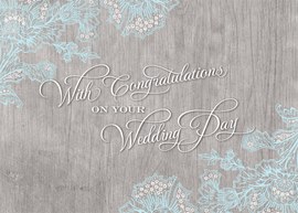 Wood Wedding Congrats Card