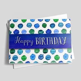 Watercolor Birthday Dots