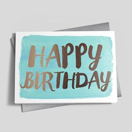 Simple Watercolor Birthday
