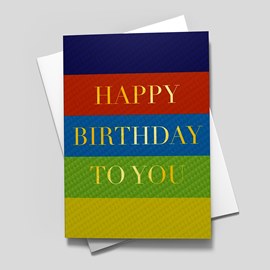 Color Block Happy Birthday