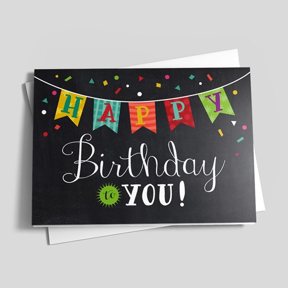 Happy Birthday Banner Card, 1023525