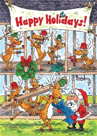 Reindeer Plans Construction Card