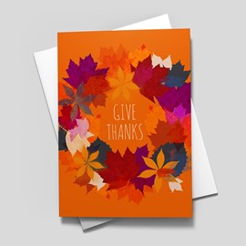 Colorful Thanks Wreath