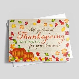 Woodgrain Business Gratitude