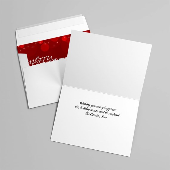 Red Sparkle Merry Christmas Card