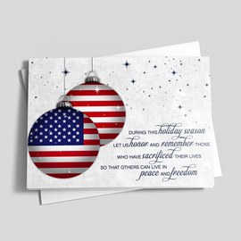 Words of Patriotism Holiday Card