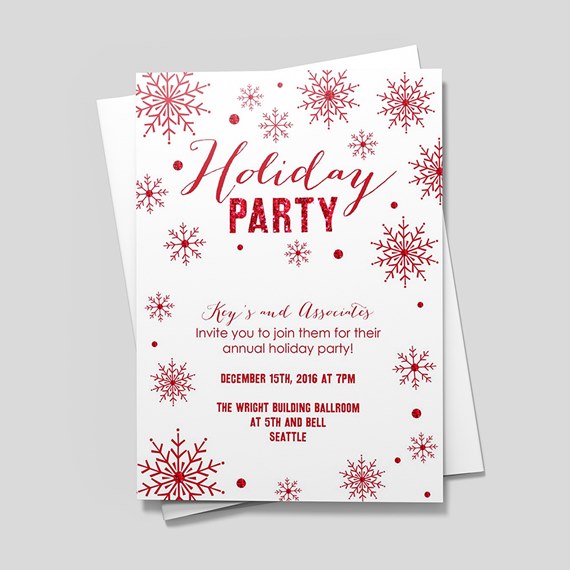 Minty Snowflakes Invite - Christmas Invitations & Announcements by ...
