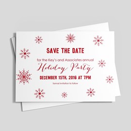 Minty Snowflakes Save The Date