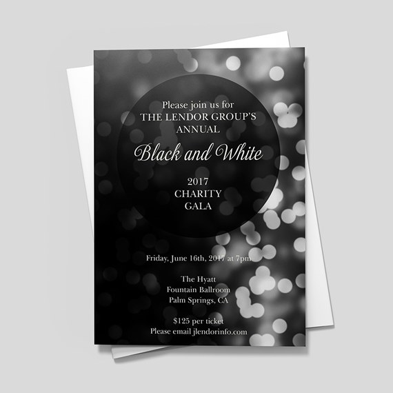 Black and White Invite