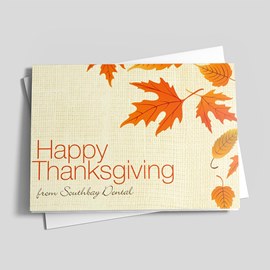 Leafy Front Imprint Thanksgiving