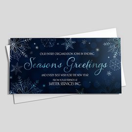 Frosted Blue Snowflake Greetings