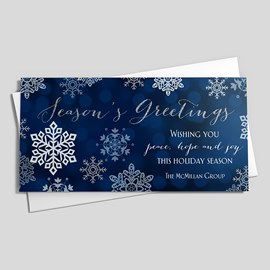 Midnight Snowflakes Holiday Card