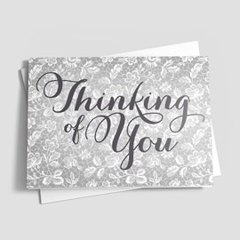Silver Thinking Of You Card