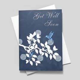 Blue Bird Get Well Card