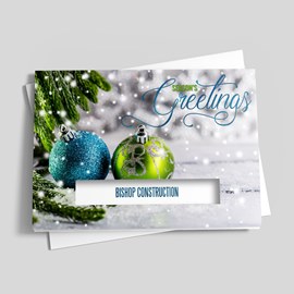 Icy Ornaments Holiday Card