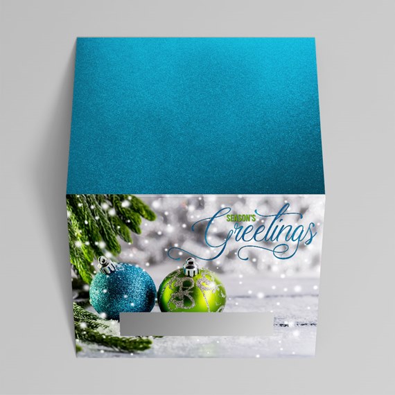 Icy Ornaments Holiday Card