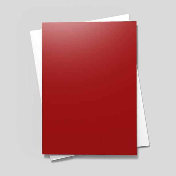red card on white card