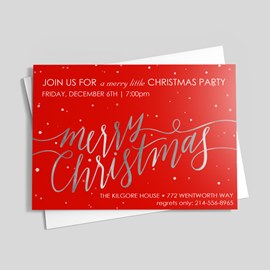 Polka Dot Christmas Invitation