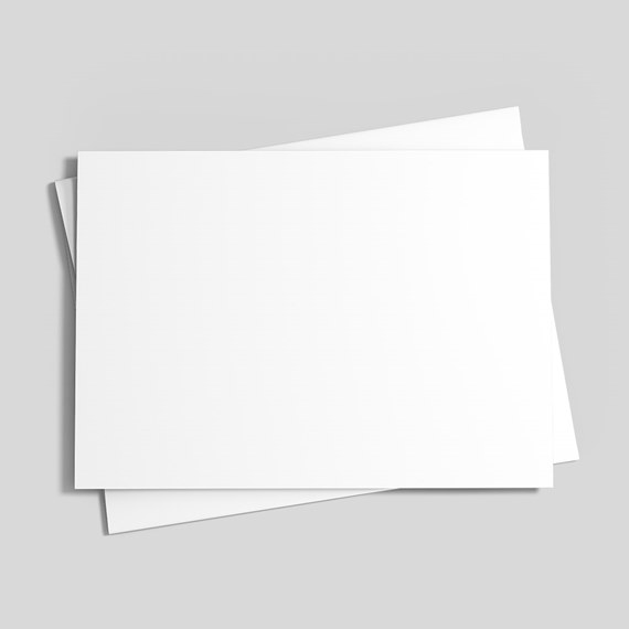 two blank white cards