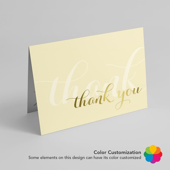 thank you card with customizable text area