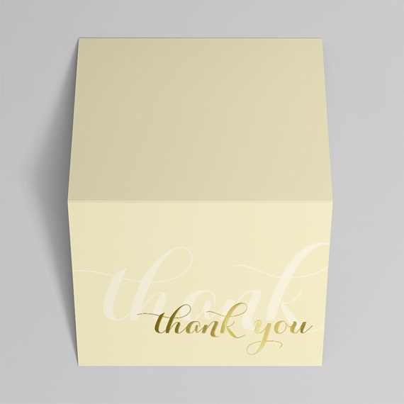 thank you card with elegant script