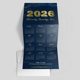 Blue Smoke Calendar Card