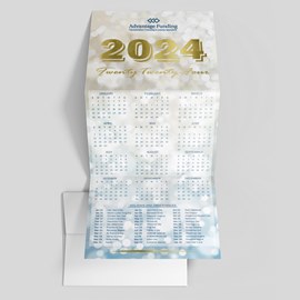 Golden Year Calendar Card