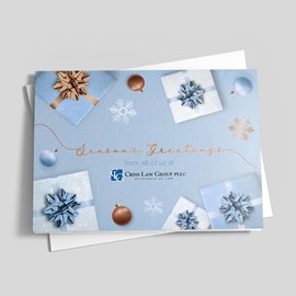 Winter Blues Holiday Card