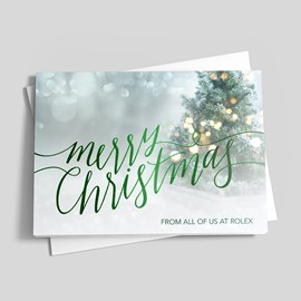 Winter Christmas Tree Card