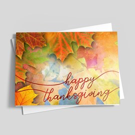 Nature's Paintbrush Thanksgiving Card