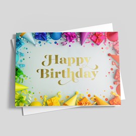 Party Hats Birthday Card