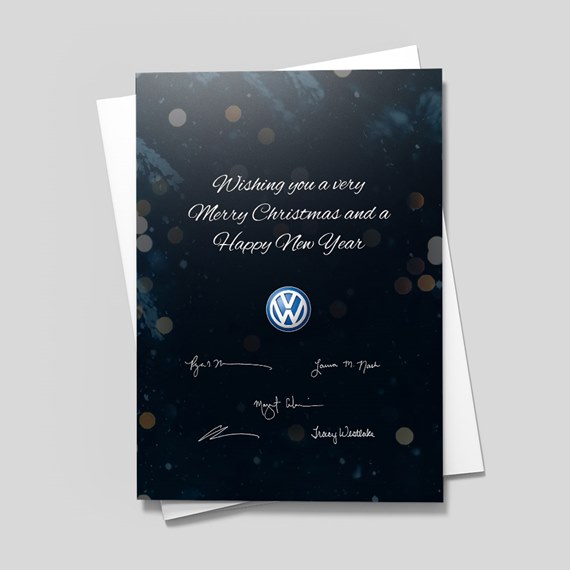 backside of a holiday card