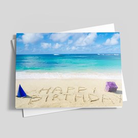 Birthday Beach Birthday Card