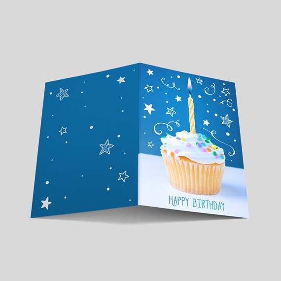 Starlight Cupcake Birthday Card