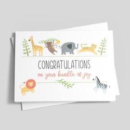 Joyful Jungle Baby Card