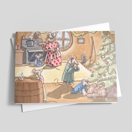Mouse Village Christmas Card