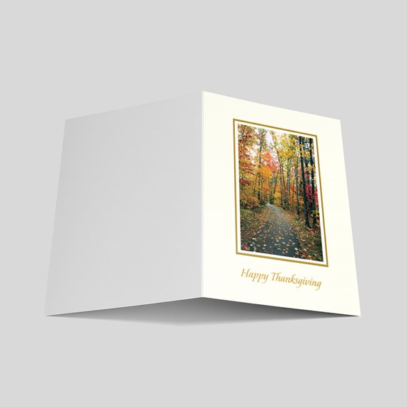 greeting card with photo area and text