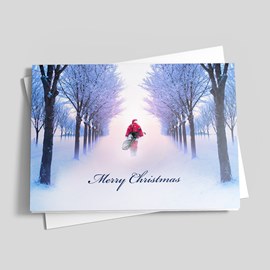 Santa's Approach Christmas Card