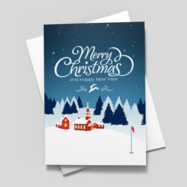 Golfer's Parish Christmas Card