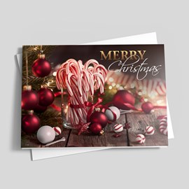 Golfer's Candy Christmas Card