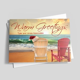 Beachside Adirondacks Holiday Card