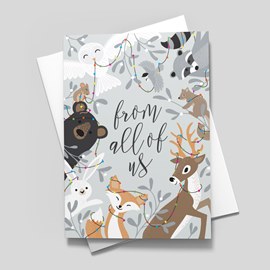 Animal Party Holiday Card