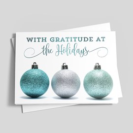 Teal Trio Holiday Card