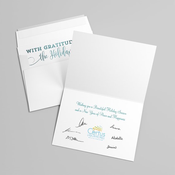 Teal Trio Holiday Card