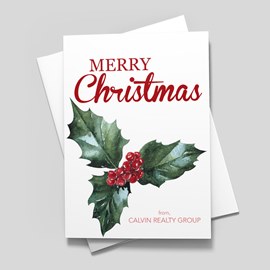 Holly's Gift Christmas Card