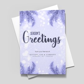 Violet Morning Holiday Card