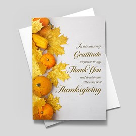 Gratitude Gild Thanksgiving Card