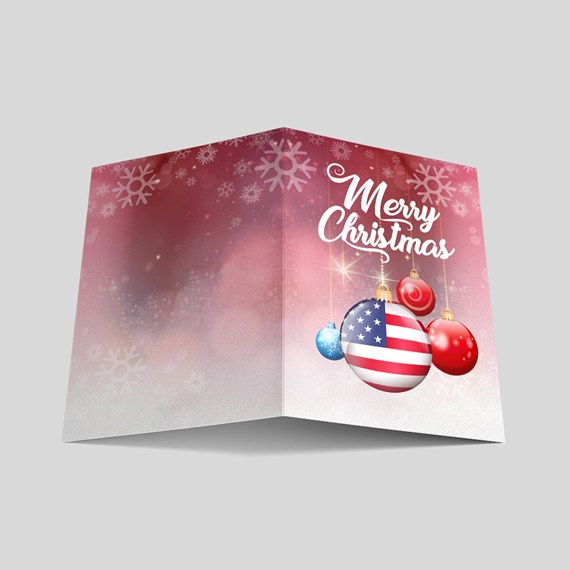 American Snow Christmas Card