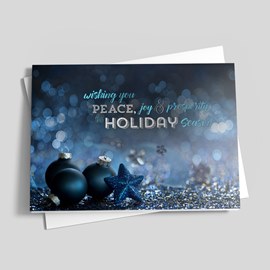 Blue Midnight Holiday Card